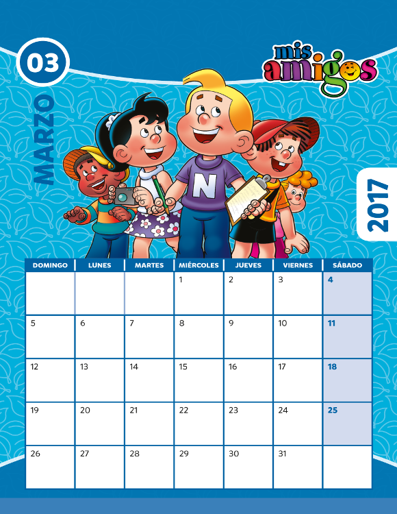Calendario Marzo 2017