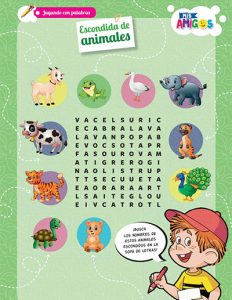 Escondida de animales