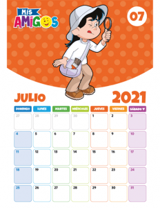 Calendario Julio 2021